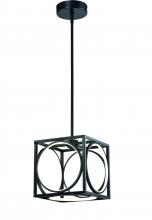 Lit Up Lighting LIT3531BK-BK - 9.5" 20W Led Pendant, intial Lumen,1200 in black frame with Black inside in 3000K